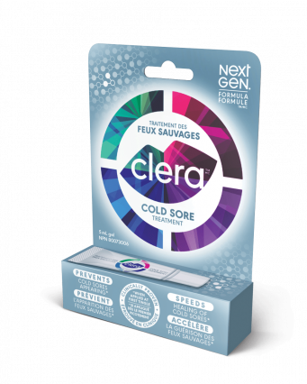 clera cold sore treatment packaging